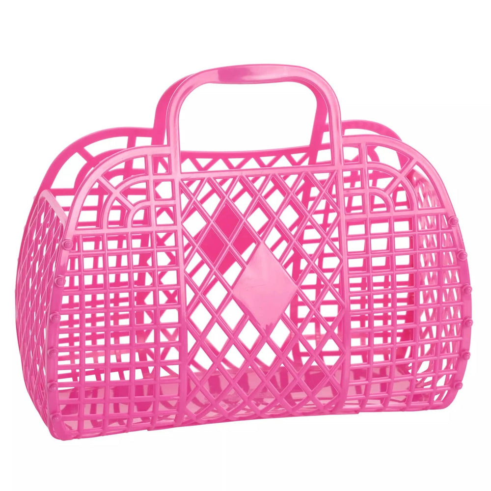Berry Pink Retro Jelly Basket - Large Sun Jellies Baskets Lil Tulips