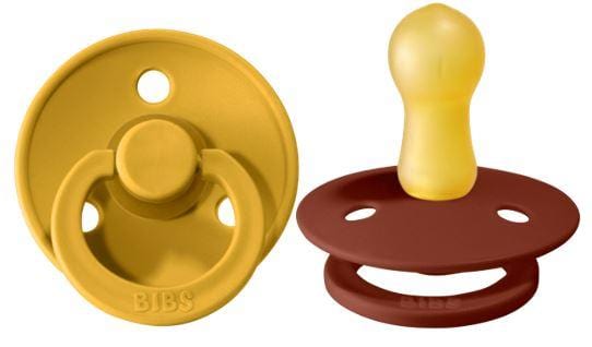 BIBS Pacifier 2 PK Rust / Mustard Bibs Pacifier Lil Tulips