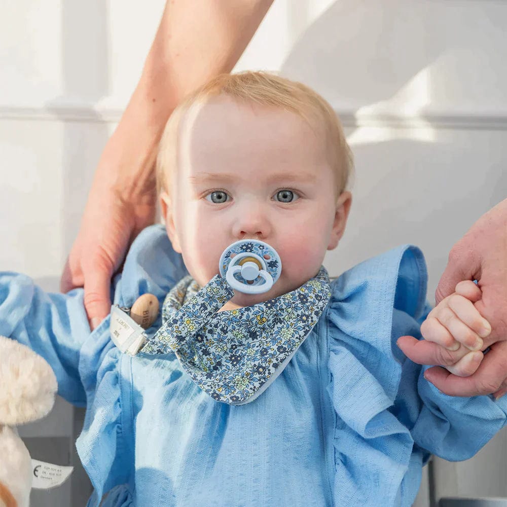 BIBS x LIBERTY Pacifier Clip - Eloise Ivory Bibs Pacifier Lil Tulips