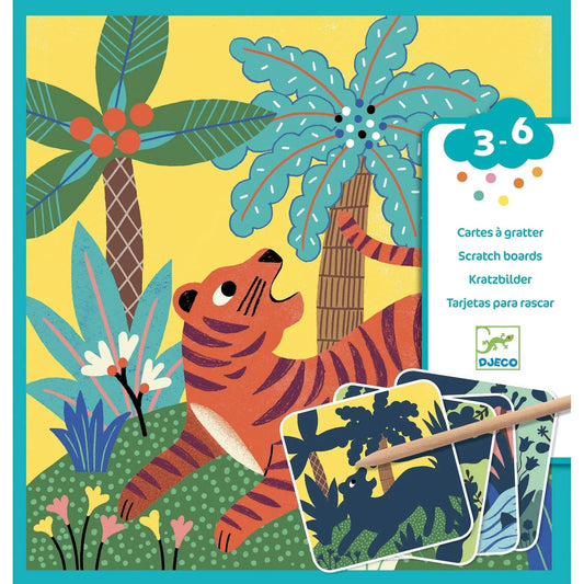 Big Animals Scratch Cards Activity Djeco Lil Tulips