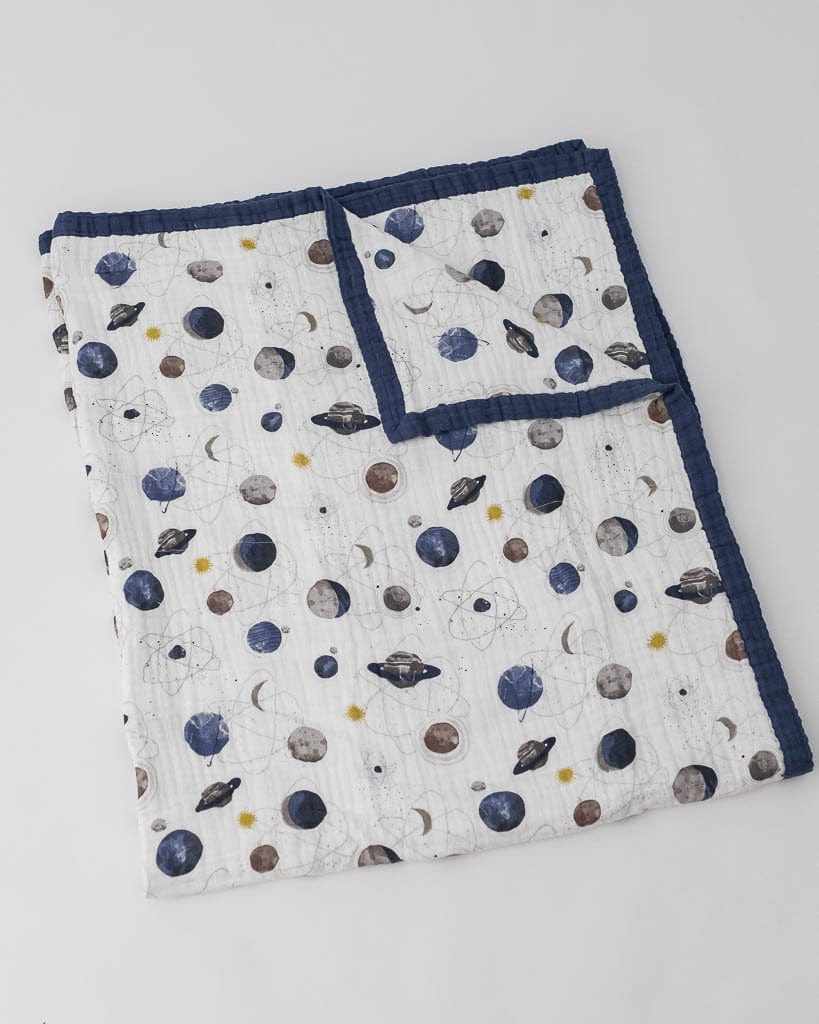 Big Kid Cotton Muslin Quilt Planetary
