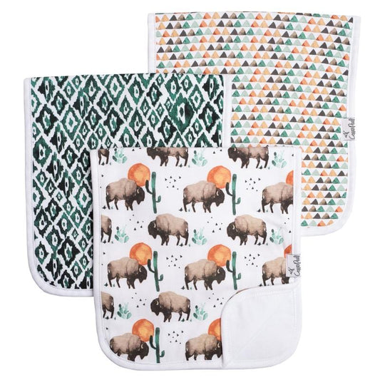 Bison Burp Cloth Set Copper Pearl Lil Tulips