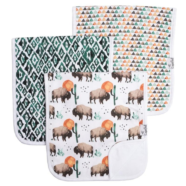 Bison Burp Cloth Set Copper Pearl Lil Tulips