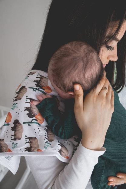 Bison Burp Cloth Set Copper Pearl Lil Tulips