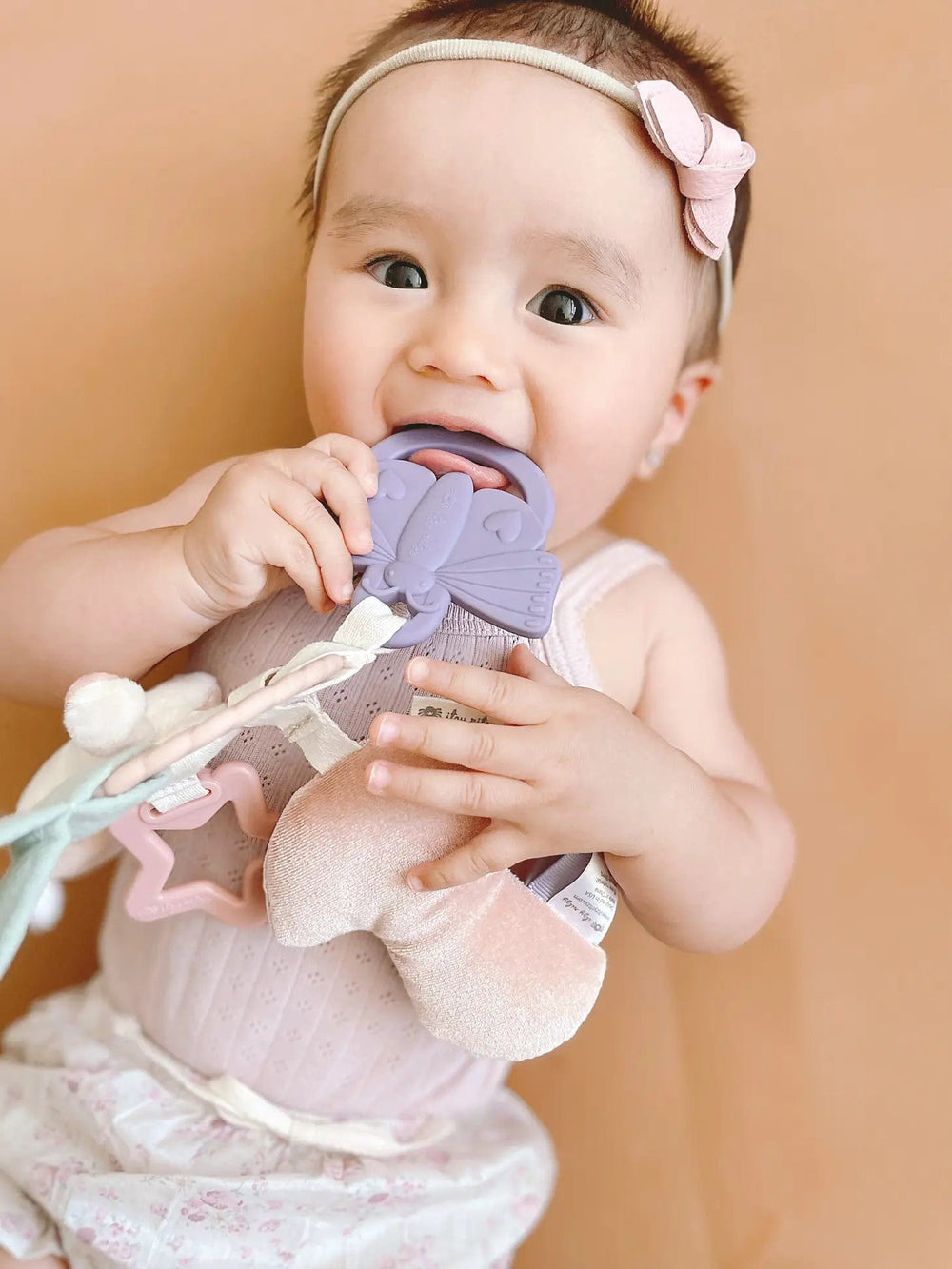 Bitzy Busy Ring™ Teething Activity Toy Bunny Itzy Ritzy Pacifiers & Teethers Lil Tulips