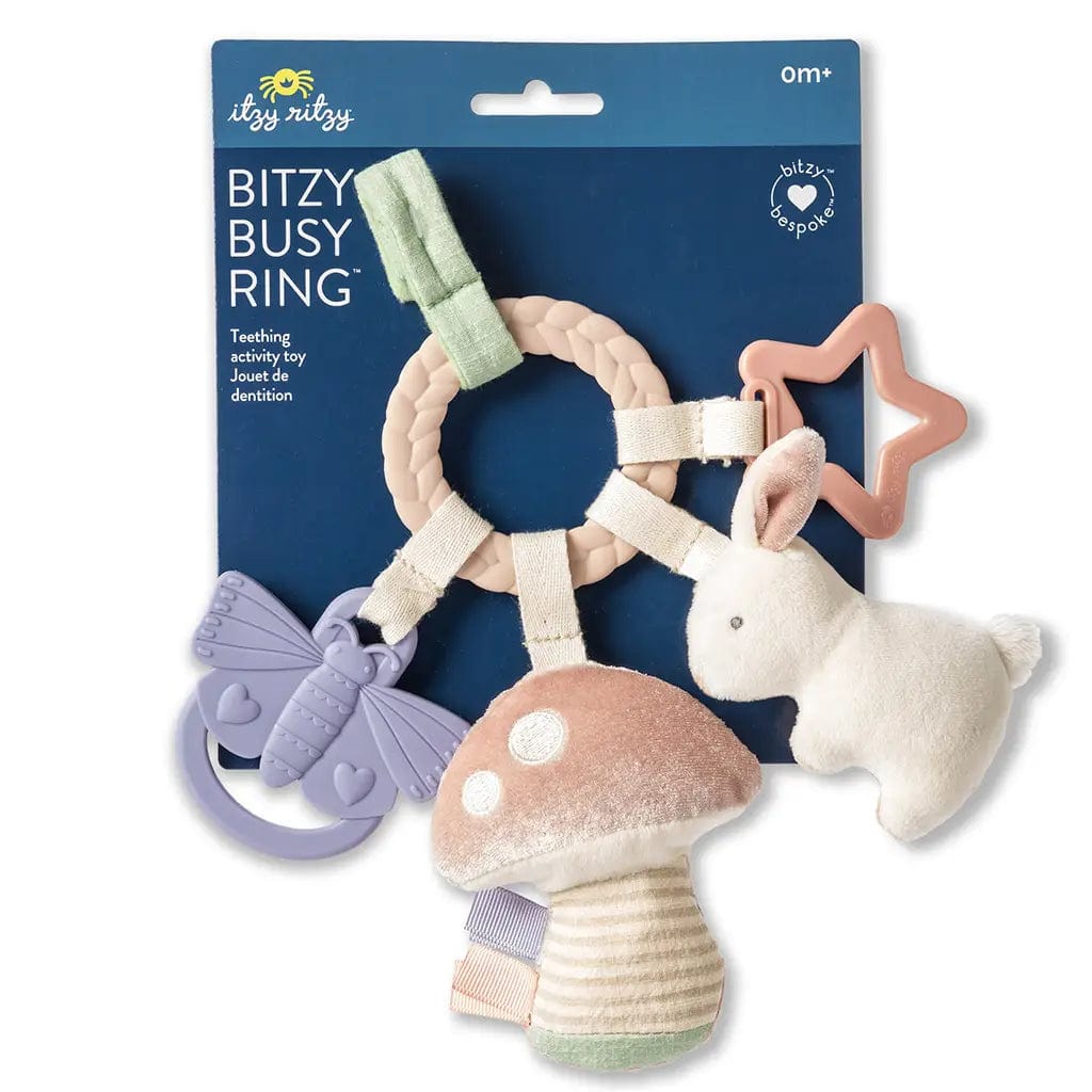 Bitzy Busy Ring™ Teething Activity Toy Bunny Itzy Ritzy Pacifiers & Teethers Lil Tulips