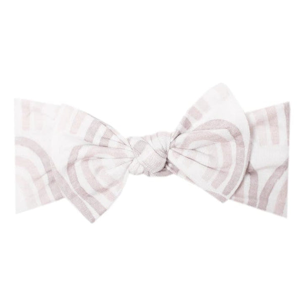 Bliss Knit Headband Bow Copper Pearl Lil Tulips