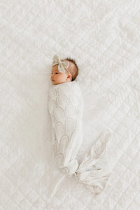 Bliss Knit Swaddle Blanket Copper Pearl Lil Tulips