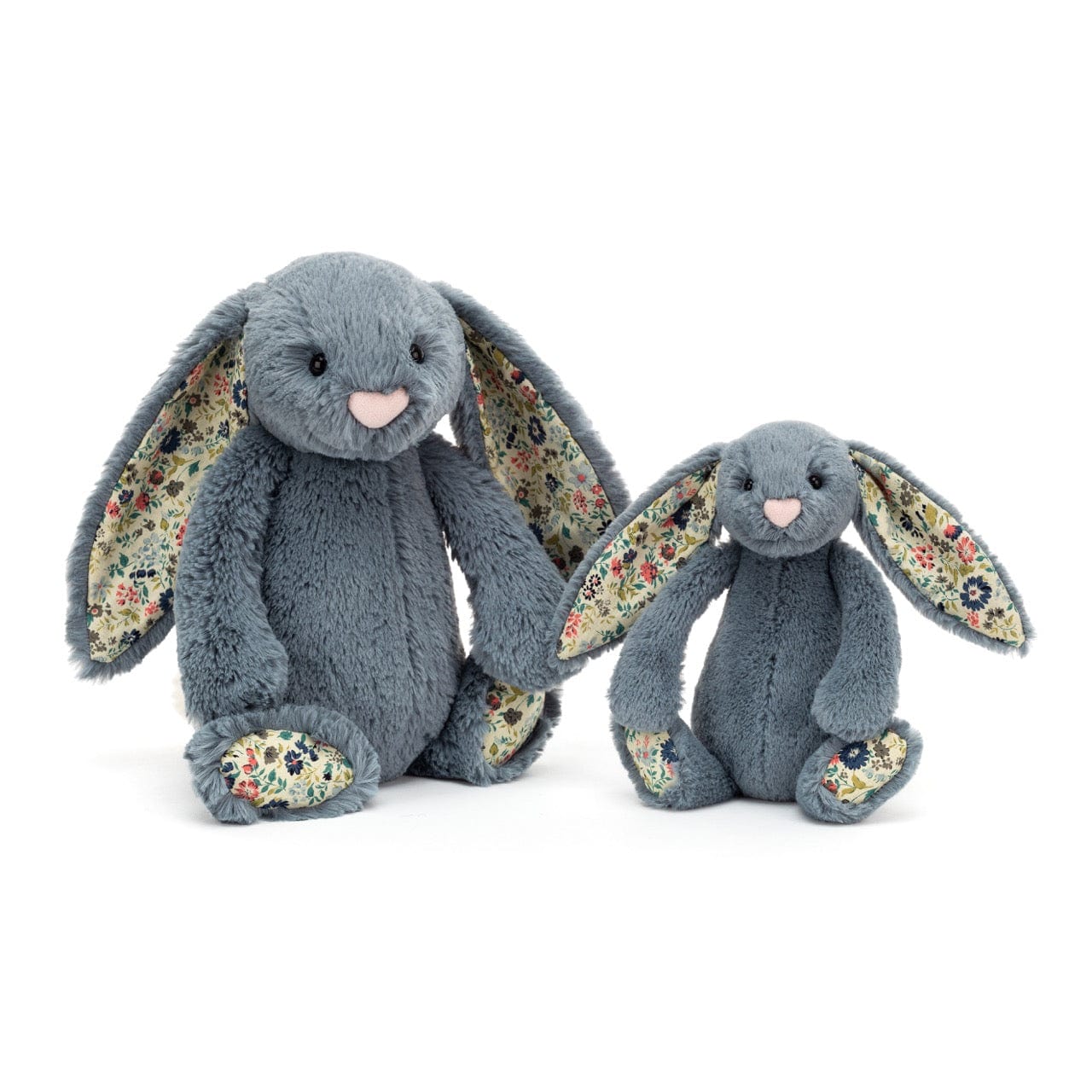 JellyCat Blossom Dusky Blue Bunny Medium Lil Tulips