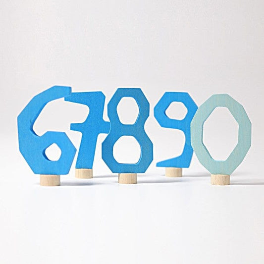 Blue Decorative Numbers 6-9 and 0 Grimm's Lil Tulips