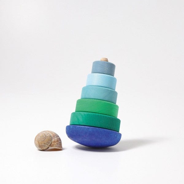 Blue Wobbly Stacking Tower Grimm's Lil Tulips