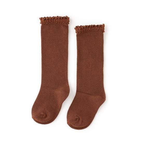 Brownie Lace Top Knee High Socks Little Stocking Company Lil Tulips