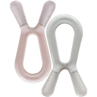 Bunny Teether - Blush + Ash Grey ZoLi ZoLi Lil Tulips