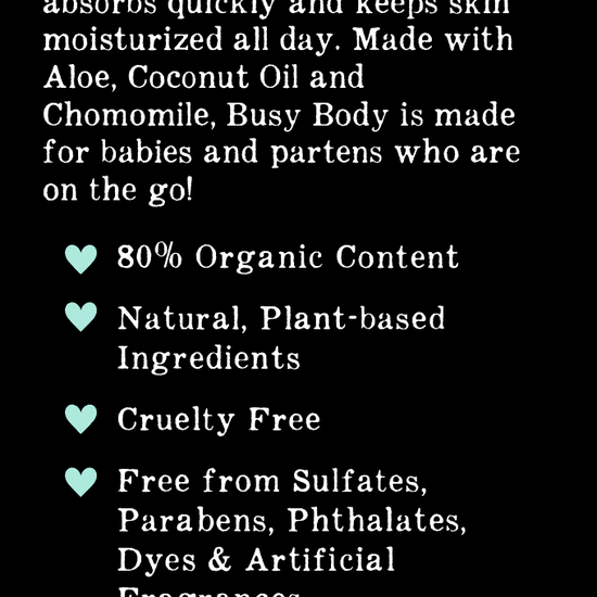 Busy Body™ Baby Lotion 8oz - Unscented Tiny Human Supply Co. Lil Tulips