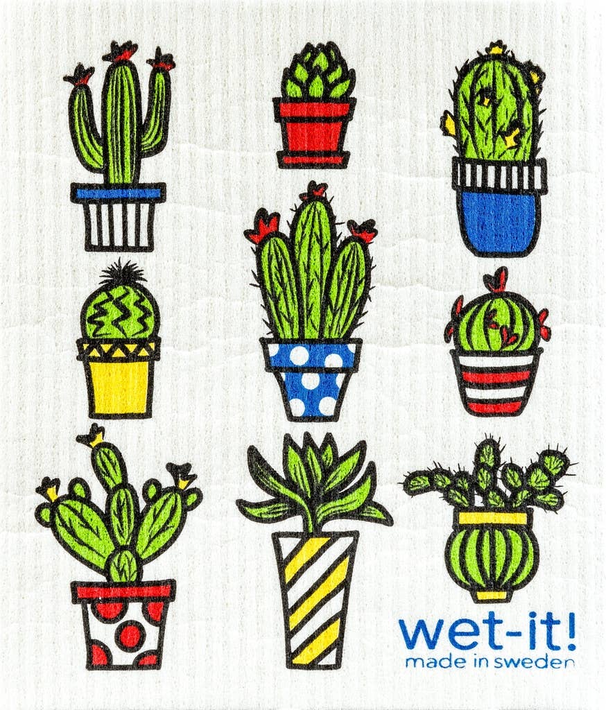 Cactus Pots Swedish Cloth Wet It! Lil Tulips