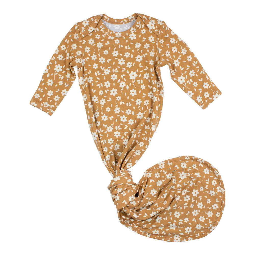 Camel Floral Knotted Gown Brave Little Ones Lil Tulips