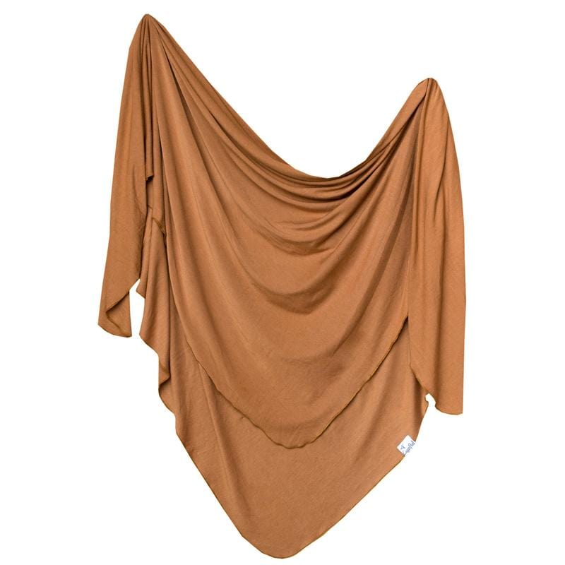 Camel Knit Swaddle Blanket Copper Pearl Lil Tulips
