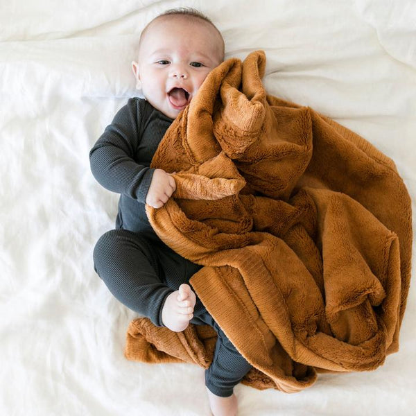 Camel Lush Blanket Saranoni Lil Tulips