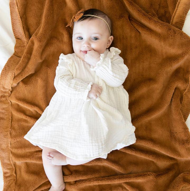 Camel Lush Blanket Saranoni Lil Tulips