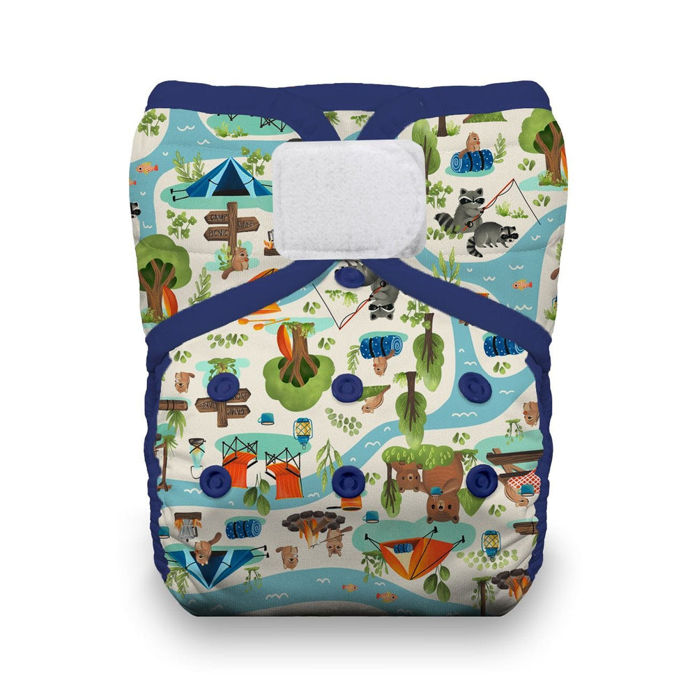 Camp Out One Size Pocket HOOK & LOOP Diaper Thirsties Thirsties, Pocket Lil Tulips