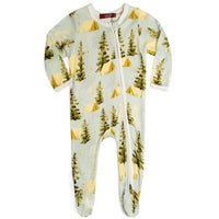 Camping Bamboo Zipper Footed Romper Milkbarn kids Lil Tulips