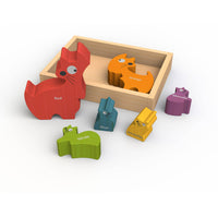 Cat Family Puzzle - Bilingual BeginAgain Toys Lil Tulips