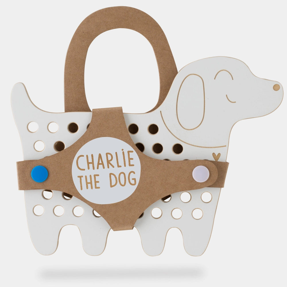 Charlie the Dog, Wooden Lacing Toy Milin Lil Tulips