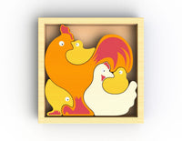 Chicken Family Puzzle BeginAgain Toys Lil Tulips