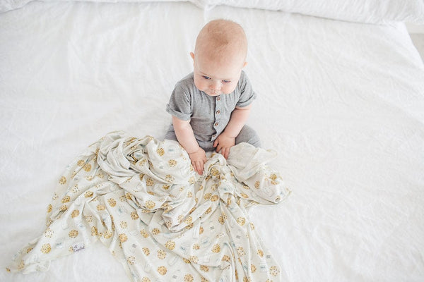 Chip Knit Swaddle Blanket Copper Pearl Lil Tulips