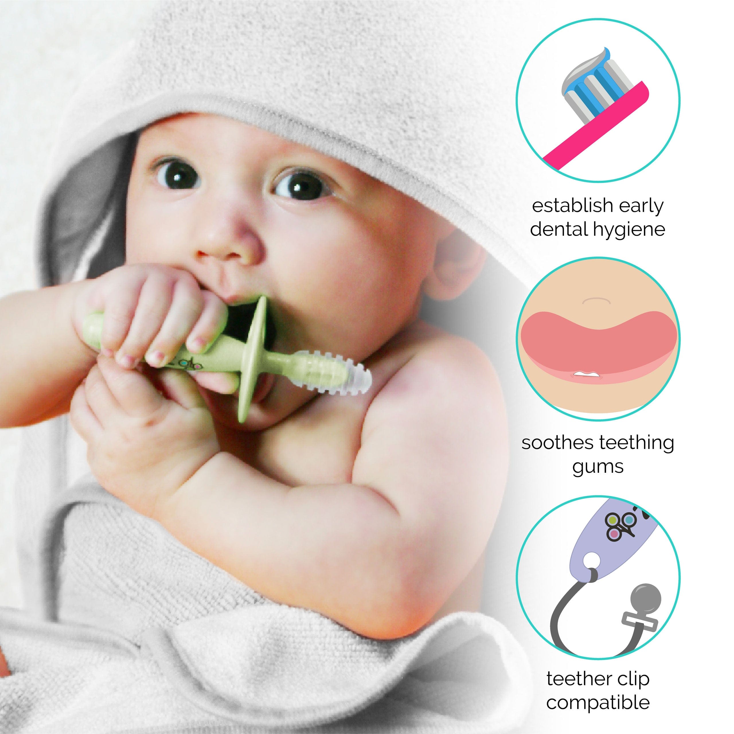 Chubby Gummy Teethers - Lilac + Ash Grey ZoLi ZoLi Lil Tulips