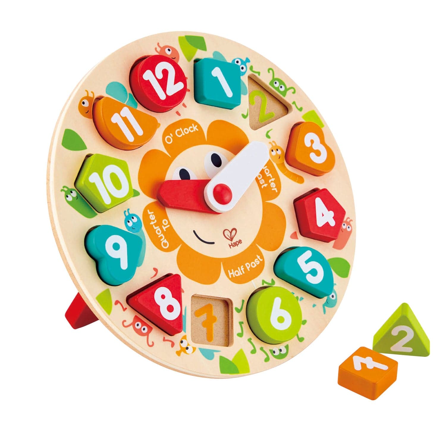 Chunky Clock Puzzle Hape Lil Tulips