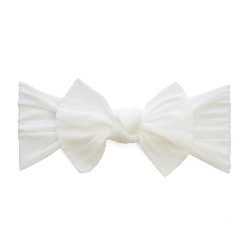 Classic Knot White Baby Bling Bows Headbands Lil Tulips