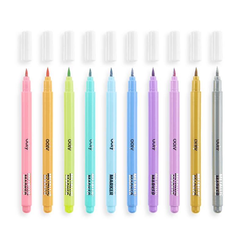 Color Lustre Metallic Brush Markers OOLY Lil Tulips