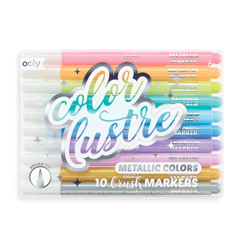 Color Lustre Metallic Brush Markers OOLY Lil Tulips