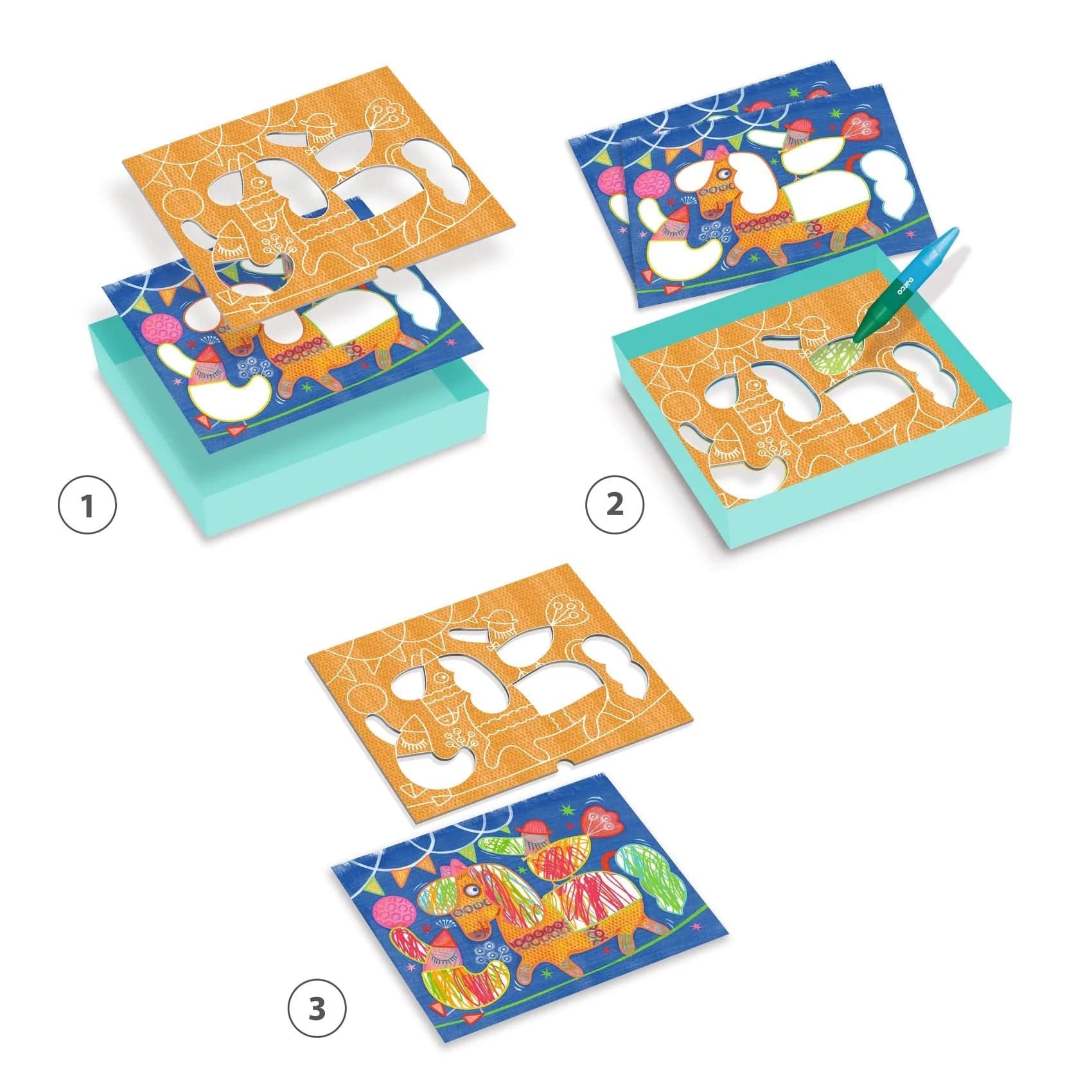 Colorful Circus Coloring Djeco Lil Tulips