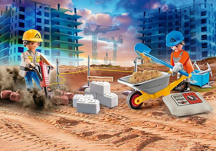 Construction Site Carry Case Playmobil Lil Tulips
