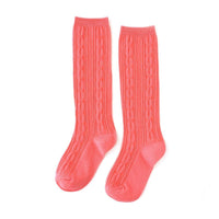 Coral Knee High Socks Little Stocking Company Lil Tulips
