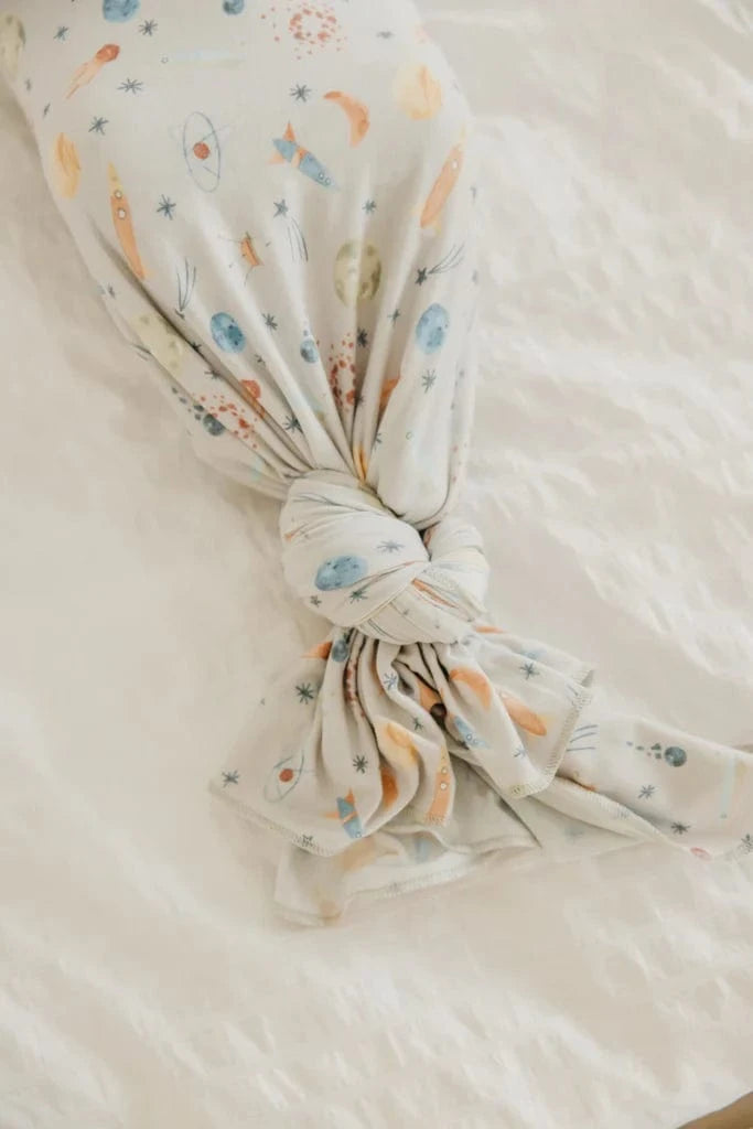 Cosmos Knit Swaddle Blanket Copper Pearl Lil Tulips