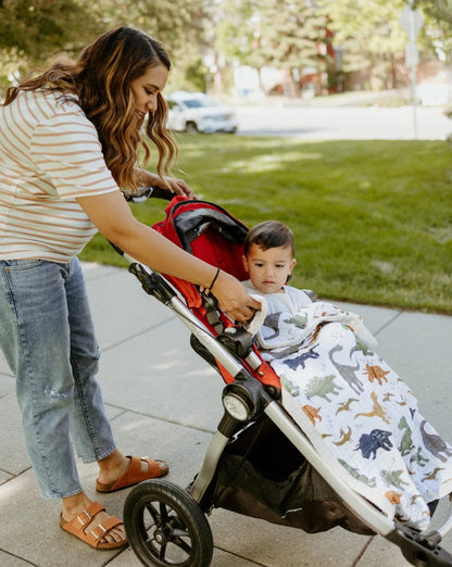 Cotton Muslin Baby Blanket - Dino Friends Little Unicorn Lil Tulips