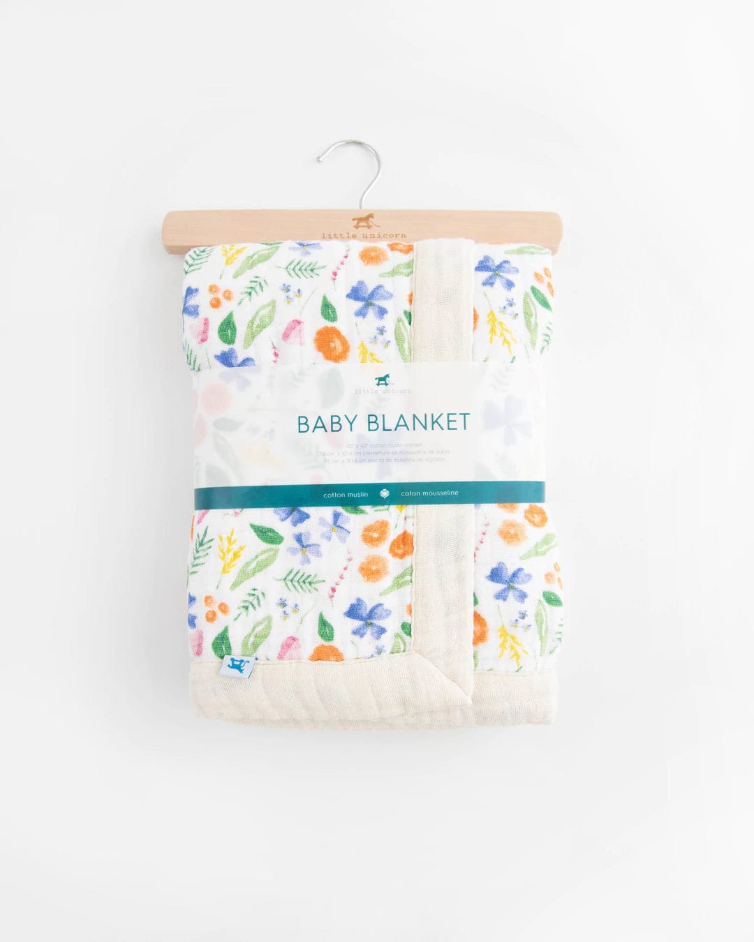 Cotton Muslin Baby Blanket - Mountain Bloom Little Unicorn Lil Tulips