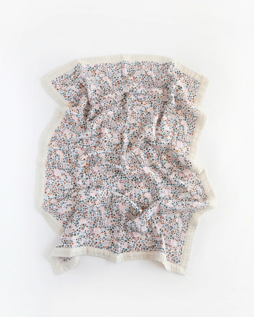 Cotton Muslin Baby Quilt - Pressed Petals Little Unicorn Lil Tulips