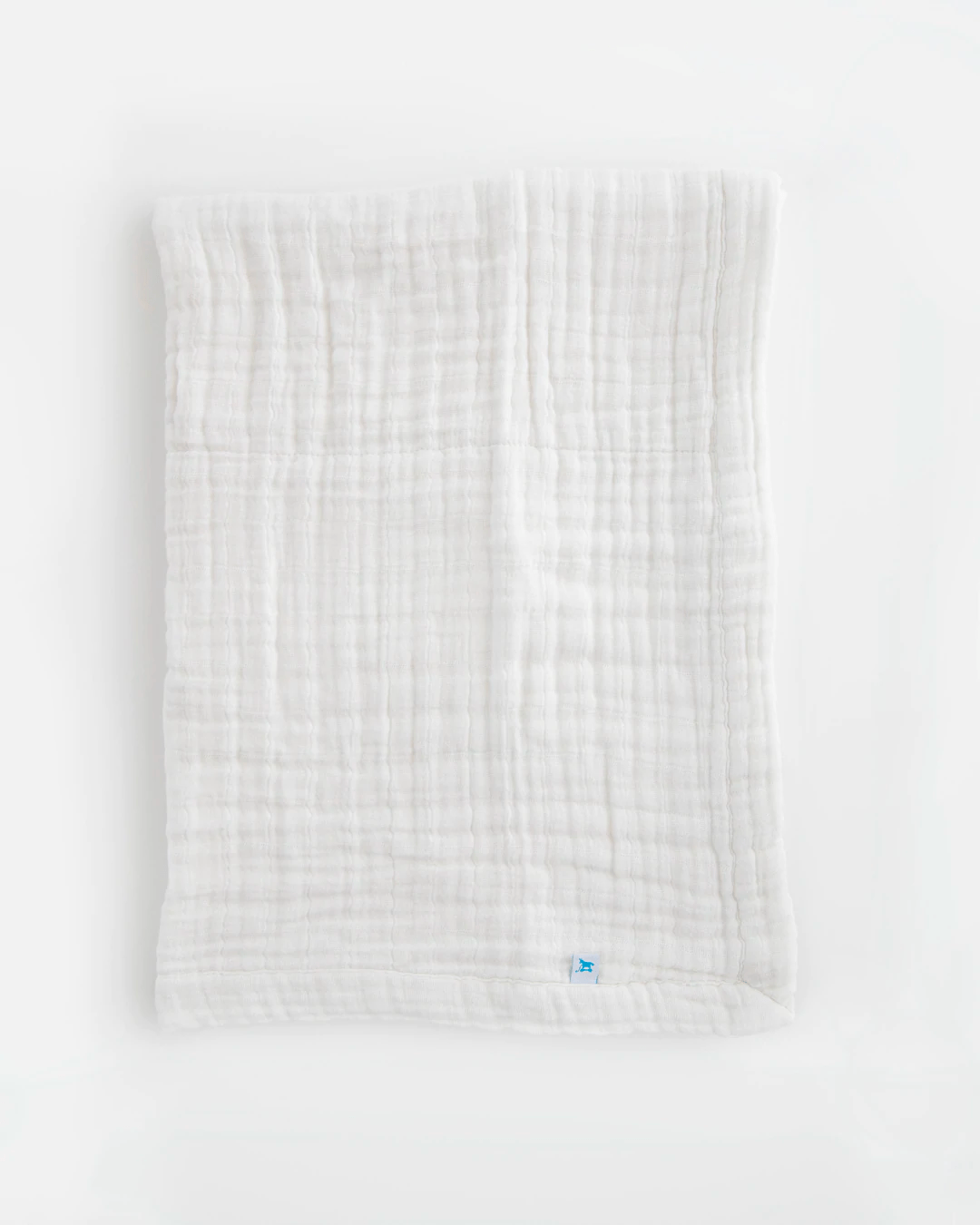 Cotton Muslin Baby Quilt - White Little Unicorn Lil Tulips