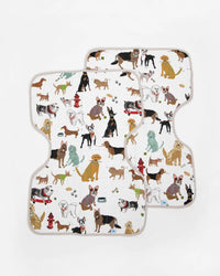 Cotton Muslin Burp Cloth 2 Pack - Woof Little Unicorn Lil Tulips