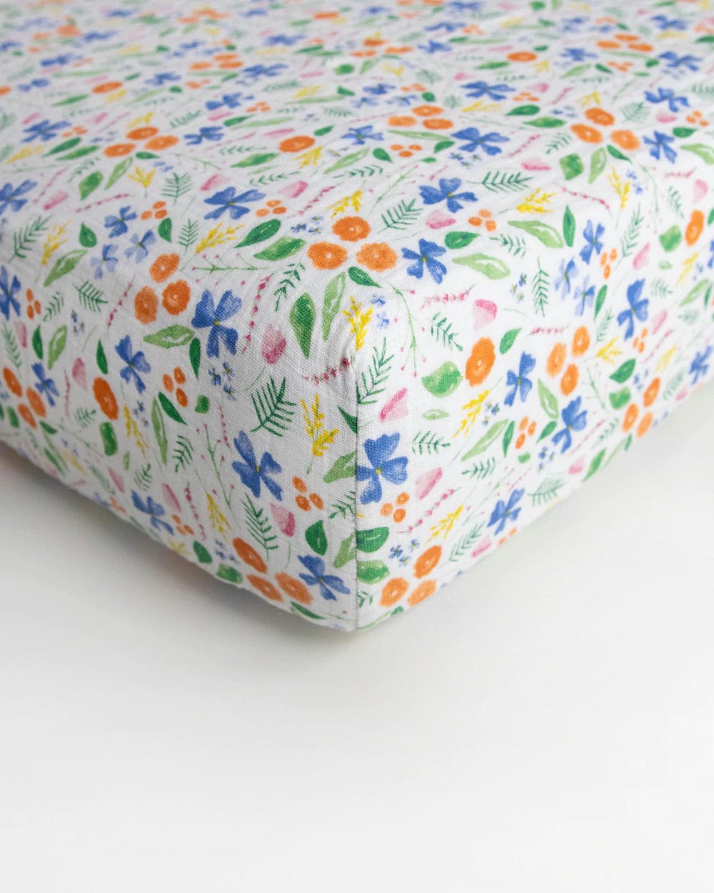 Cotton Muslin Crib Sheet - Mountain Bloom Little Unicorn Lil Tulips