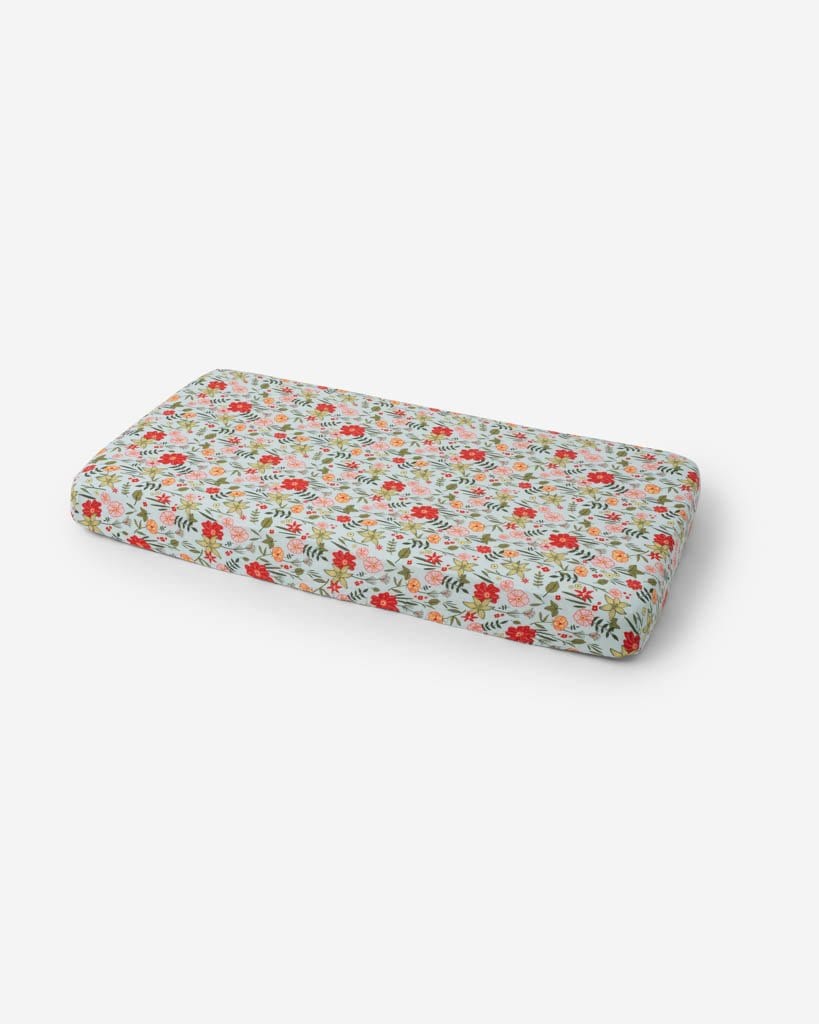 Cotton Muslin Crib Sheet - Primrose Patch Little Unicorn Lil Tulips