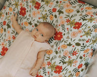 Cotton Muslin Crib Sheet - Primrose Patch Little Unicorn Lil Tulips