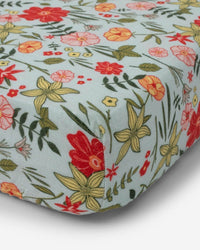 Cotton Muslin Crib Sheet - Primrose Patch Little Unicorn Lil Tulips