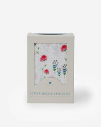 Cotton Muslin Crib Sheet - Wild Mums Little Unicorn Lil Tulips
