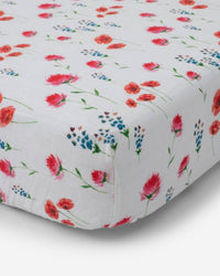 Cotton Muslin Crib Sheet - Wild Mums Little Unicorn Lil Tulips