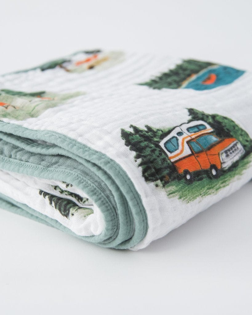 Cotton Muslin Quilt - Happy Camper Little Unicorn Lil Tulips